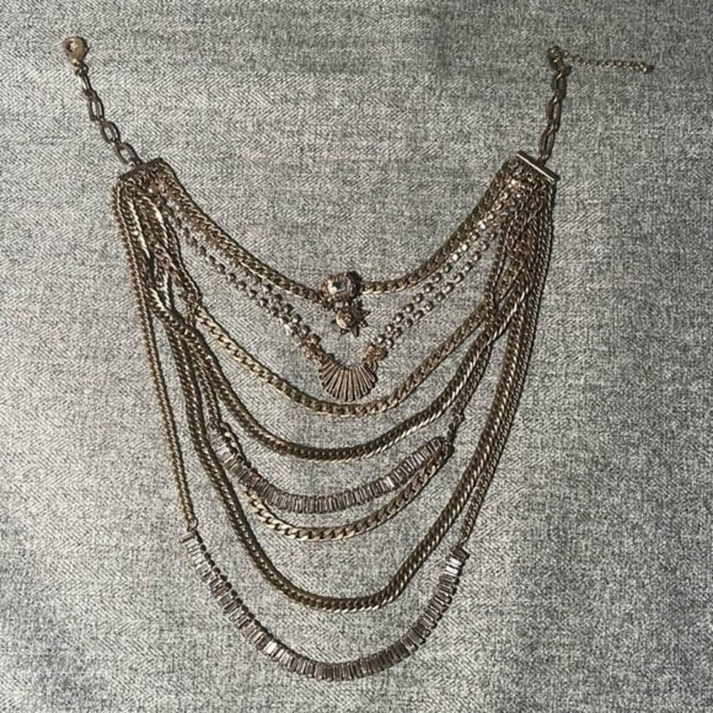 Free People Gold Layered Necklace